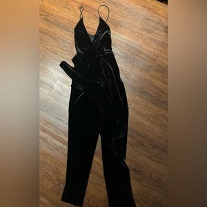 Express Velvet Black Romper